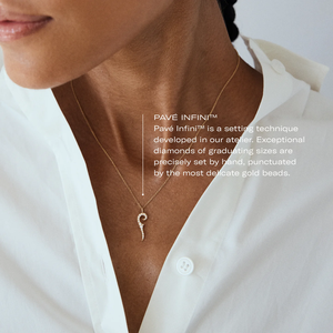 Harmonie Diamond Pendant Necklace, Lab Grown Diamond Curved Pendant, Gold Necklace, Dainty Everyday Jewelry, Elegant <b>Bridal</b> Gift - Product Image 3