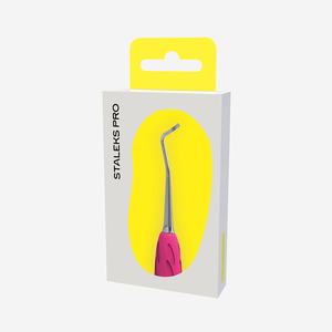 Pousse-cuticules UNIQ 32 (coudé vers la droite) en silicone et acier professionnel, outil de manucure de qualité salon, pousse-cuticules pour la beauté des ongles - Product Image 6