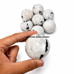 Esfera de Cristal de Ágata Muntaha de Alta Calidad, Hecha a Mano, para Sanación, Feng Shui, Piedra Lunar, Artículo Coleccionable para el Hogar - Product Image 5