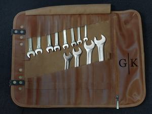 Sac en rouleau de couteau en cuir de qualité supérieure, sac en rouleau de couteau en cuir robuste pour étui à couteaux de voyage TR-0043 - Product Image 2