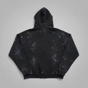 เสื้อฮู้ดดี้พิมพ์ลายฤดูใบไม้ร่วงแบบหนา สไตล์วินเทจ ทำสีซีดแบบย้อมกรด ผ้าฝ้ายเฟรนช์เทอร์รี่ 100% แบบทำลายล้างสีและทำให้ดูเก่าแบบพิเศษ - Product Image 6