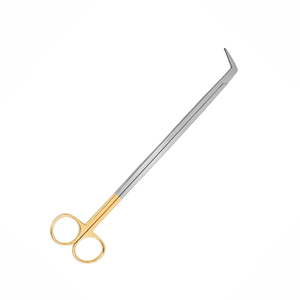 Ciseaux vasculaires en acier inoxydable finition sablée, lame angulaire demi-or, ensemble d'instruments chirurgicaux pour la coupe manuelle précise des vaisseaux - Product Image 6