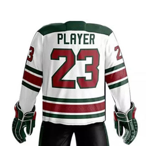 Uniforme de hockey sur glace unisexe le plus vendu, séchage rapide, respirant, entièrement personnalisable, en polyester, tissu personnalisé, impression numérique, en gros - Product Image 5