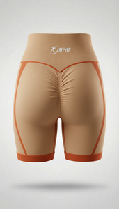 กางเกงขาสั้นออกกำลังกายสำหรับผู้หญิง ยกกระชับสะโพก ระบายอากาศได้ดี ไร้ตะเข็บ เหมาะสำหรับโยคะ ฟิตเนส ปั่นจักรยาน เล่นกีฬา - Product Image 3