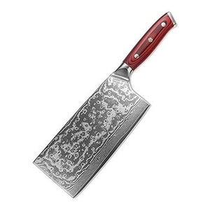OEM Stainless Steel 12-Inch Damascus Handmade Ambidextrous Traditional <b>Kitchen</b> Cleaver <b>Knife</b> with Wooden Handle for Meat Cutting - Product Image 1