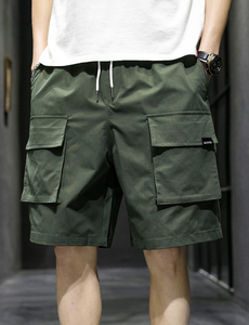 กางเกงขาสั้นคาร์โก้ฤดูร้อนสำหรับผู้ชาย แห้งเร็ว กันน้ำ ยืดหยุ่นได้ เอวกลาง ระบายอากาศได้ดี มีกระเป๋าหลายช่อง กางเกงขาสั้นสำหรับกิจกรรมกลางแจ้ง - Product Image 3