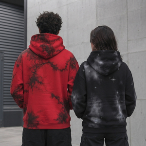 Sudaderas con capucha estampadas al por mayor, estilo urbano vintage, con hombros caídos, 100% algodón, sudaderas con capucha estampadas - Product Image 2