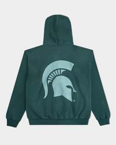 Sudadera con capucha negra para hombre con cremallera, logotipo personalizado bordado, 100% algodón, forro polar grueso, cremallera completa, estilo urbano, venta al por mayor - Product Image 2