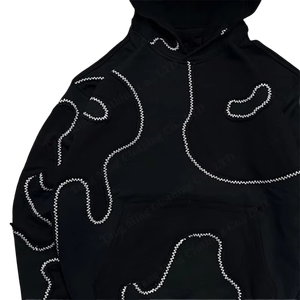 ชุดวอร์มสีพื้นประดับเพชรเทียม ไซส์ผู้ใหญ่ ผ้าฝ้าย 100% สไตล์ลำลองแนวสตรีท ดีไซน์ล่าสุดสำหรับผู้ชายและผู้หญิง - Product Image 3