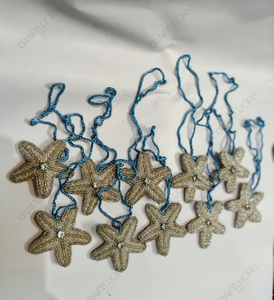 Colgante de Estrella de Mar Hecho a Mano con Cuentas para Bolsos, Adorno Colgante de Lujo para Bolsos de Playa y Costas, Fabricación OEM ODM de Marca Privada al por Mayor - Product Image 3