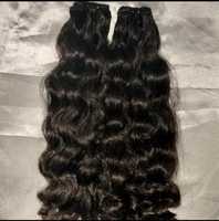 Cheveux humains indiens les plus vendus, double trame, bouclés afro, boucles profondes naturelles, tissage à la machine, double trame, permanent