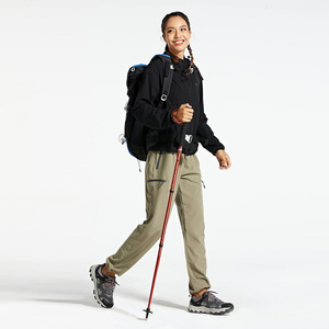Pantalon de randonnée unisexe en softshell, séchage rapide, résistant à l'eau, avec fermeture éclair, cordon de serrage et poches, coupe classique pour l'été et les activités de plein air - Product Image 5