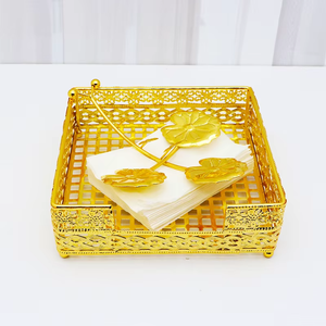 Modern Metal Tissue Holder with Sleek Edges and Contemporary Style for Dining <b>Table</b> Organization - Product Image 1