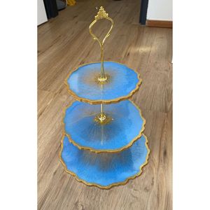 ขาตั้งเค้กเรซิ่นดีไซน์ทันสมัยสำหรับใช้ในบ้าน อุปกรณ์ตกแต่งเค้กที่จำเป็น - Product Image 5