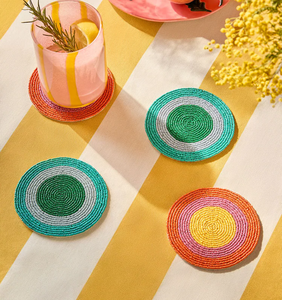 Nuevas llegadas: Juego de posavasos con cuentas, blancos con corazón rojo y diseños de trajes negros, tapetes y almohadillas, ¡gran oferta! - Product Image 2