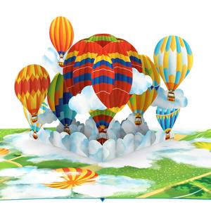 การ์ดป๊อปอัพบอลลูน 3 มิติ การ์ดอวยพรทำมือ การ์ดป๊อปอัพบอลลูนบินได้ 3 มิติ การ์ด 3 มิติ งานฝีมือกระดาษป๊อปอัพ ของขวัญสำหรับโอกาสพิเศษ - Product Image 2