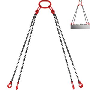 Paranco a catena G80 con catene di sollevamento da 5/16 pollici x 10 piedi, capacità 11000 libbre/5 tonnellate, nuovo imbracatura a catena da 5 tonnellate per sollevamento - Product Image 6