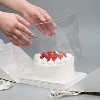 Boîte à gâteaux avec impression personnalisée Boîtes rigides en plastique transparent Carton de luxe CMJN Éléphant Oiseau Logo Mariage 4 6 8 10 12 pouces