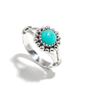 Handmade Jewelry Bulk Environmental Friendly Fast Fashion Wholesale 925 Sterling Silver Plated Women's Arizona <b>Turquoise</b> <b>Rings</b> - Product Image 1