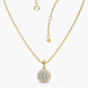 Collar con Colgante Solitario de Lujo con Diamante Cultivado en Laboratorio VVS1, Certificado IGI, Chapado en Oro de 18K, Corte Brillante, para Mujer, Joyería Fina, Regalo - Product Image 1