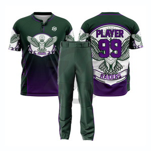 Uniforme de Béisbol Zersia International Raiders para Hombre, Adulto, Poliéster, Impresión por Sublimación, Transpirable, Diseño de Búho Verde y Blanco - Product Image 6