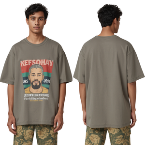 T-shirt à imprimé graphique surdimensionné pour homme, style vintage, coton, mode streetwear, manches courtes - Product Image 4