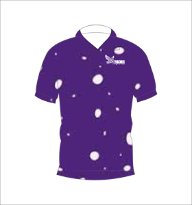 เสื้อโปโลผู้ชายแบบสั่งทำพิเศษ สีม่วงลายจุด สำหรับกอล์ฟ ระบายเหงื่อได้ดี แขนสั้น ประสิทธิภาพสูง ผู้ผลิต OEM - Product Image 4