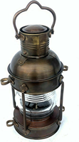 Élégante lanterne nautique en laiton de 14 pouces, motif ancre, style artisanal, lampe à huile suspendue en métal, impression numérique, décoration d'intérieur, cadeau