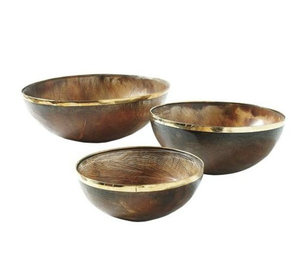 Bol en corne de buffle rond poli, décoration rustique pour la maison, artisanat naturel durable d'Inde - Product Image 3