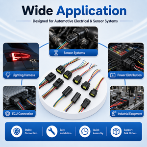 Aangepaste 2.2Mm Pvc Geïsoleerde Elektrische Draad Harnas Met 3 4 6 8 10 12 Pin Connectoren Voor Auto & Elektronica - Product Image 2