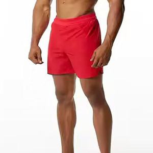 Shorts décontractés pour hommes, shorts de course rouges, shorts de fitness, shorts d'entraînement, shorts de sport pour hommes à séchage rapide avec poches - Product Image 1
