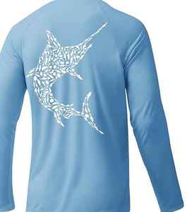 Chemise de pêche à manches longues pour homme, noire, impression par sublimation, protection UV UPF 50, 100 % polyester, séchage rapide, haut de performance - Product Image 3