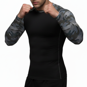 Camiseta de Manga Larga para Hombre, de Secado Rápido, para Entrenamiento, Proveedor Mayorista, Tela de Spandex y Poliéster - Product Image 3