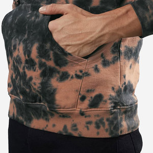 Sweat à capuche en molleton pour homme, 100% coton, respirant, séchage rapide, style décontracté, hiver, tie-dye, impression personnalisée du logo, haute qualité, faible MOQ - Product Image 6
