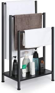 Toallero que ahorra espacio, toallero decorativo, estante de pared para baño, barra para toallas de montaje en pared, toallero resistente. - Product Image 5