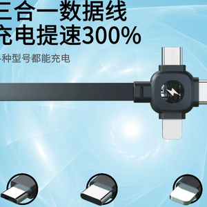 Câble de charge haute vitesse 3-en-1 AM001 3FT avec Type-C et Micro USB pour téléphone portable et appareil photo - Product Image 2