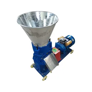 Small Flat Die Hay Sawdust Scrap Wood Chips Corncob Peanut Shell Biomass Pellet Machine