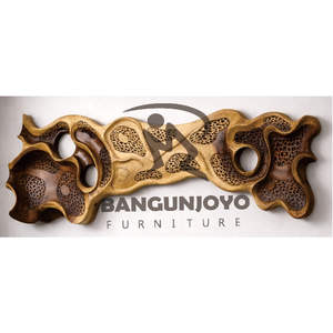 Canapé et décoration murale en bois massif à bord naturel Dunecrest, tendance salon 2026 - Product Image 5