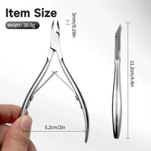 Coupe-ongles professionnels en acier inoxydable avec lame allongée pour l'élimination des callosités des orteils, mâchoire plate, pointe acérée de 12,5 mm, nouveau design - Product Image 5
