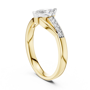 Anillo Clásico de Diamantes Cultivados en Laboratorio, Oro Amarillo de 18 Quilates, Minimalista, Chapado en Rodio, Certificado, para Compromiso, Fiesta, Boda, Uso Diario - Product Image 3