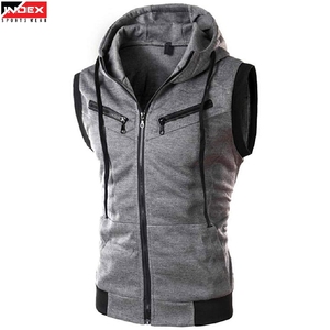 Hoodie sans manches confortable pour homme, tissu respirant et léger, vêtements de sport pour la gym et le fitness - Product Image 1
