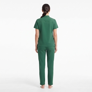 Wholesale High Quality Women Healthcare <b>Scrub</b> <b>Uniform</b> Stand Collar Short Sleeve Top And Pant Hospital <b>Uniform</b> - Product Image 3