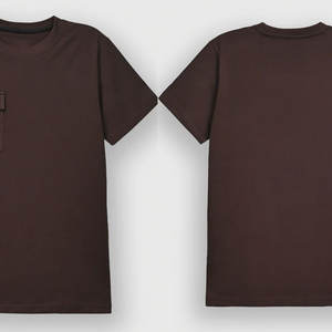 Camiseta Vintage de Cuello Redondo, Diseño de Bolsillo OEM, Lisa, de Color Sólido, Ajuste Holgado, Precio Económico al por Mayor, con Impresión de Logotipo Personalizado - Product Image 3