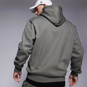 Sweat à capuche streetwear de haute qualité 400 g/m² 100 % coton, personnalisé par les fabricants, luxe, épais, coupe ample et courte pour homme - Product Image 2