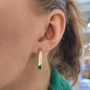 Pendientes de Aro Abiertos Gruesos de 5mm de Grosor, 15mm y 30mm, Acabado Pulido Brillante, Cierre a Presión, Joyería Fina al por Mayor, Oro Sólido de 14k y 18K - Product Image 4