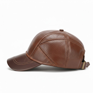 Casquette de baseball en daim marron personnalisée, casquette de sport en daim de qualité supérieure avec design à 6 panneaux, casquette ajustable de style papa - Product Image 3