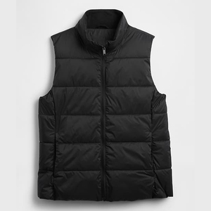 Gilet matelassé court à capuche pour femme, automne-hiver, en coton, coupe-vent, respirant, noir, sans manches, veste tendance, vêtement d'extérieur chaud - Product Image 6