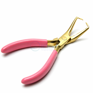 Hair <b>Extension</b> Plier Set <b>Micro</b> Ring Beading Tool Kit Stainless Steel Waterproof Loop Tools with Leather Case for Salon - Product Image 4