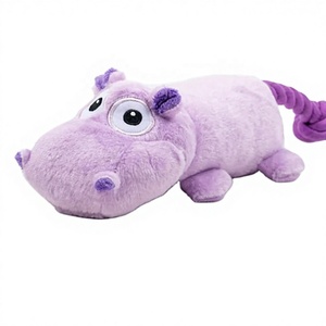 Fluffy Grey/Orange Hippo Pet <b>Toy</b> with for Cotton Polyester & PP Cotton Filling Soft <b>Toy</b> Story Christmas Washed Design - Product Image 3