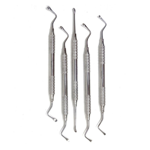 ชุดเครื่องมือขูดกระดูกแบบแมนนวล 6 ชิ้น ทำจากสแตนเลส ยี่ห้อ Bone Bridge Instruments รุ่น Lucas Curettes ชุดช้อนขูดกระดูก Hemingway สำหรับงานทันตกรรมในห้องปฏิบัติการ - Product Image 4
